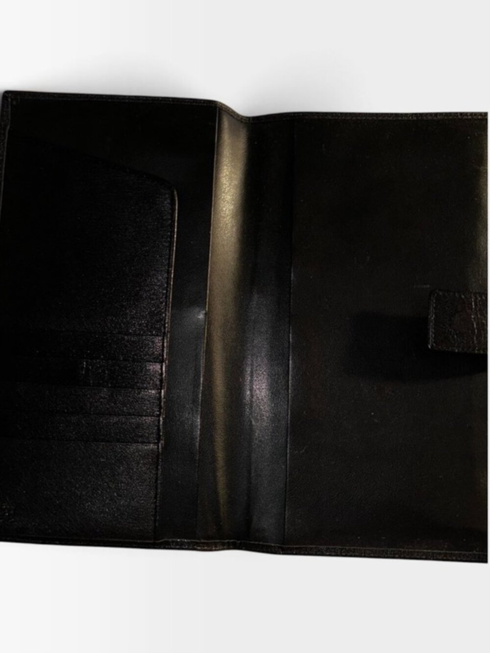 Gianni Versace black leather continental travel wallet ITALY